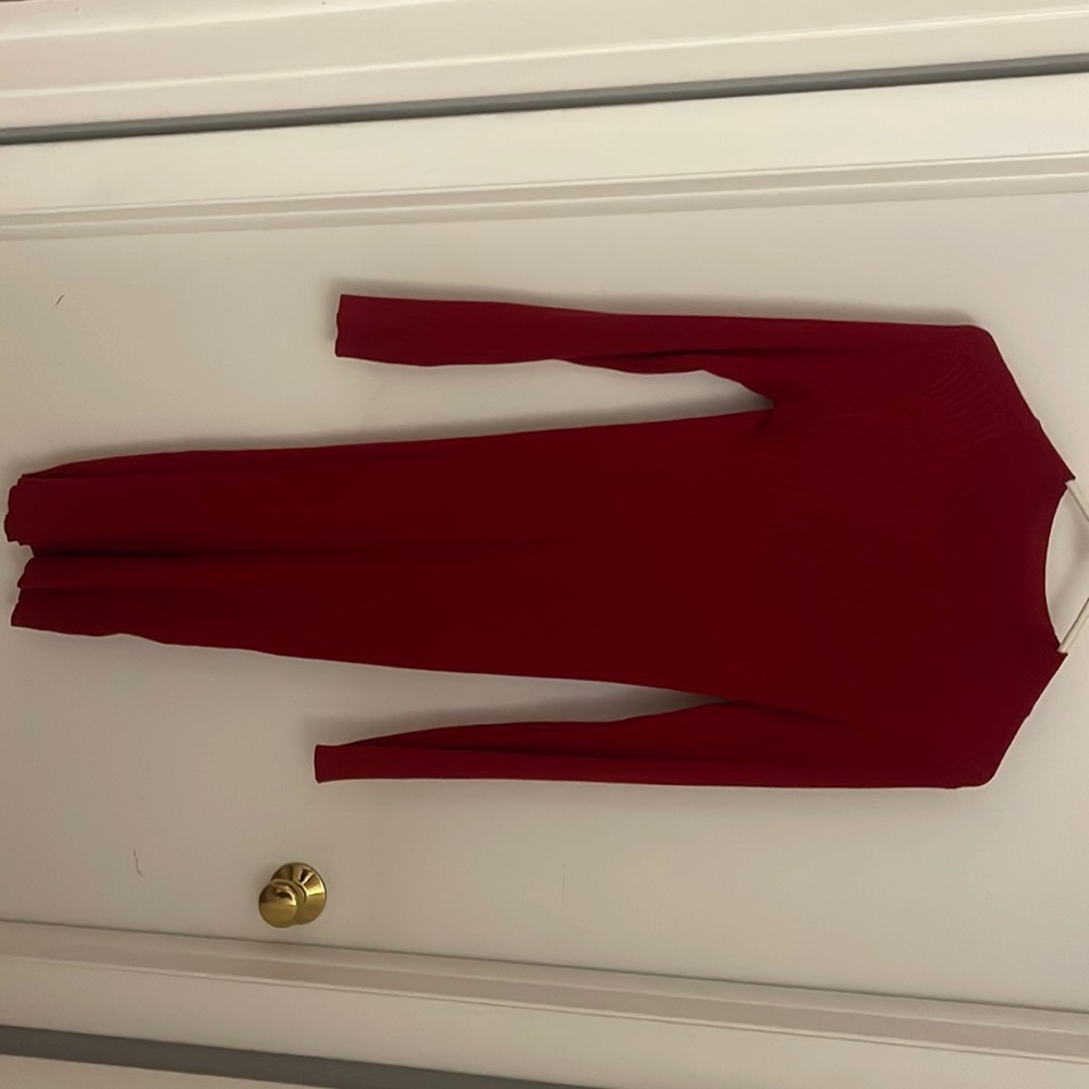 M Candies red long sleeve dress.